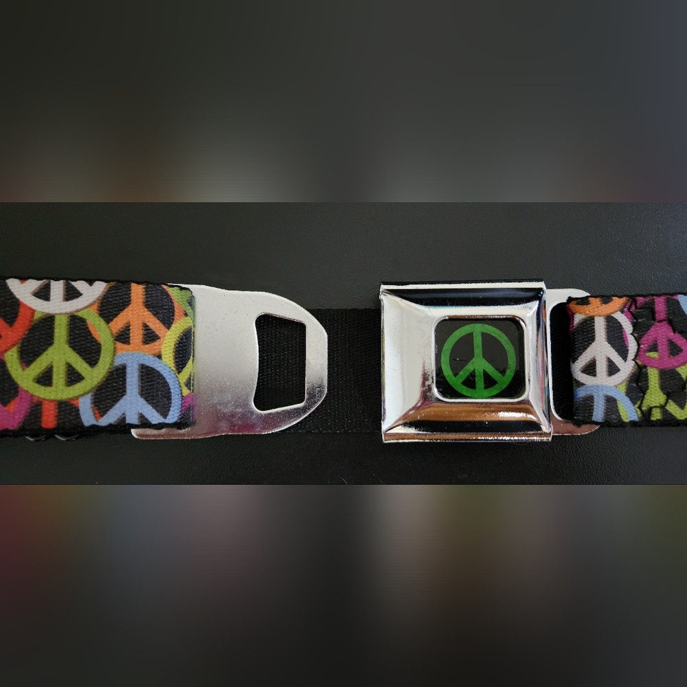 Womens Peace Sign Belt